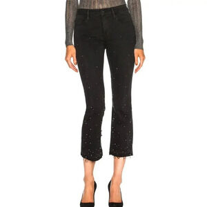 FRAME Le Crop Mini Boot - Black Stretch Denim Jeans - Size 25